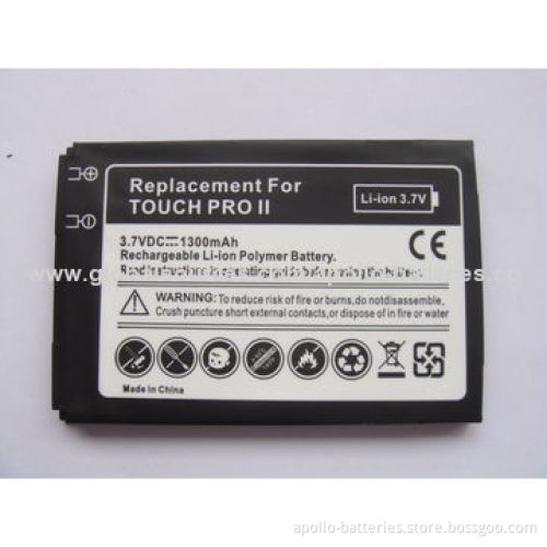 Long standby mobile phone battery, 3.7V 1,300mAh for HTC Touch Pro2/Dash 3G
